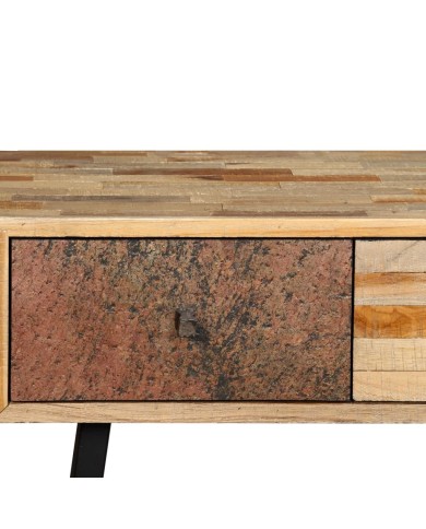Table console Teck massif de récupération 120 x 30 x 76 cm