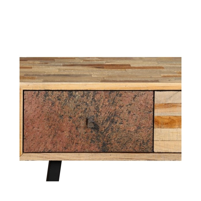 Table console Teck massif de récupération 120 x 30 x 76 cm