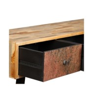 Table console Teck massif de récupération 120 x 30 x 76 cm