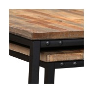 Table basse gigogne 2 pcs Teck massif de récupération