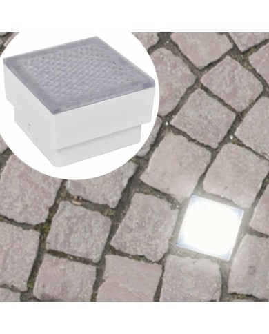 Lampes enterrées à LED 2 pcs 100x100x68 mm