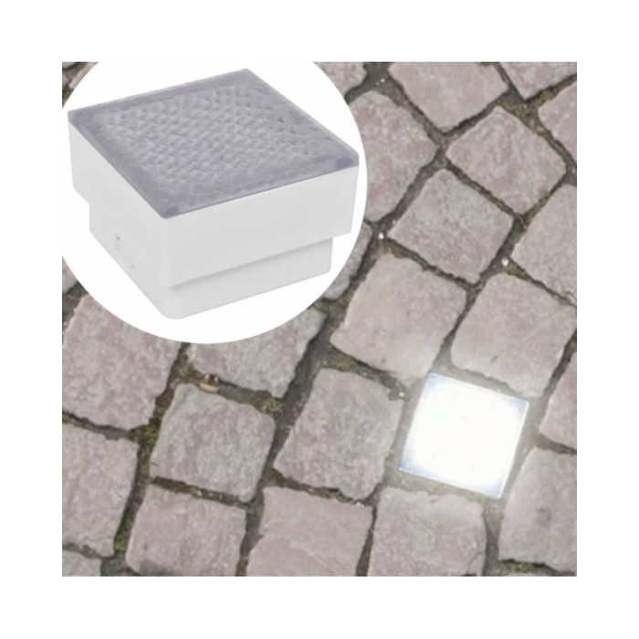 Lampes enterrées à LED 2 pcs 100x100x68 mm