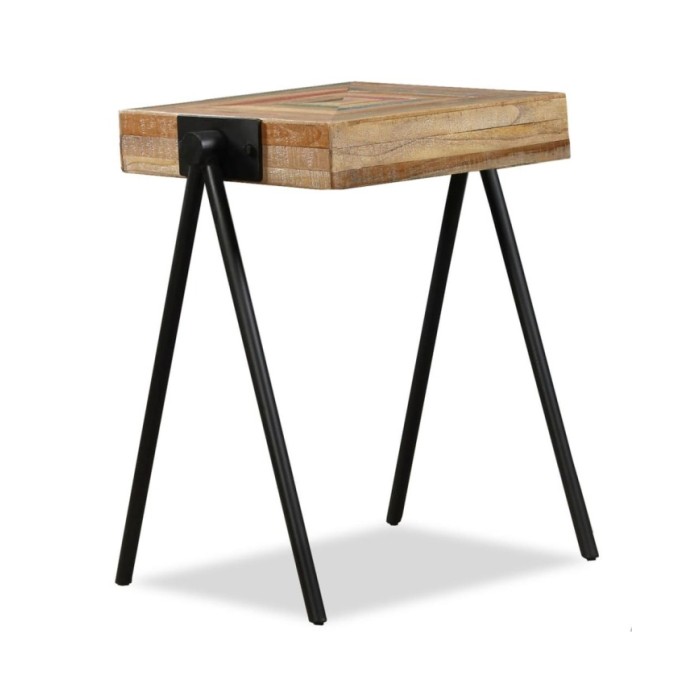 Table d'appoint Teck massif de récupération 