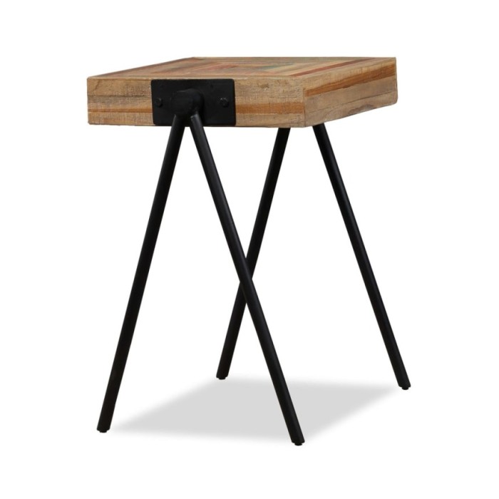 Table d'appoint Teck massif de récupération 