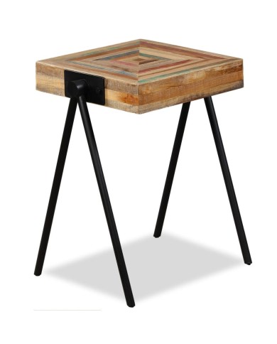 Table d'appoint Teck massif de récupération 