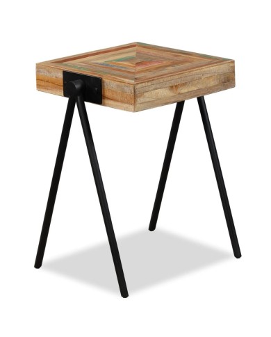 Table d'appoint Teck massif de récupération 