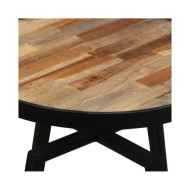 Table d'appoint ronde Teck massif de récupération