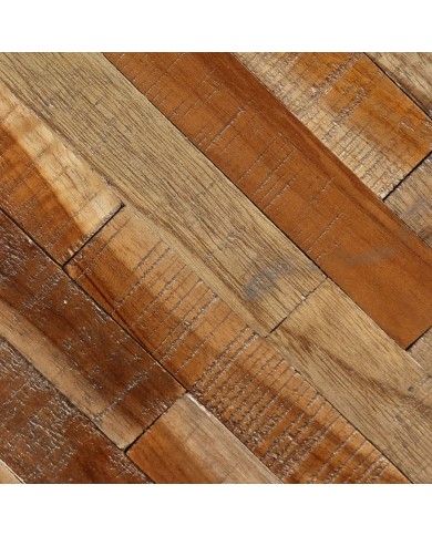 Table d'appoint ronde Teck massif de récupération