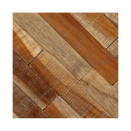 Table d'appoint ronde Teck massif de récupération