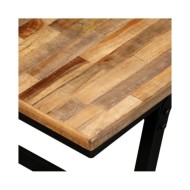 Banc Teck de récupération et acier 110 x 35 x 45 cm 