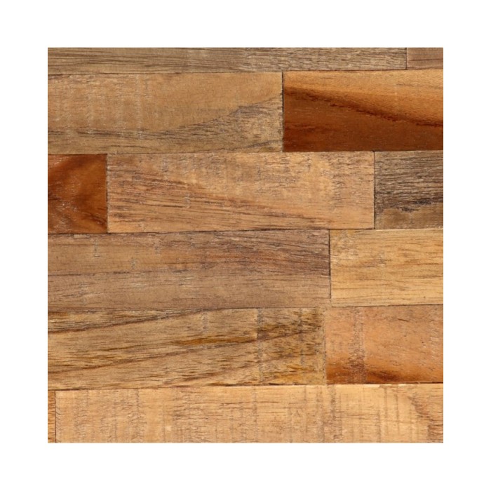 Banc Teck de récupération et acier 160 x 35 x 45 cm 
