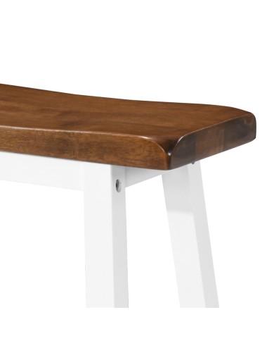 Table de bar et tabouret 3 pcs Bois massif