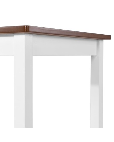 Table de bar et tabouret 3 pcs Bois massif