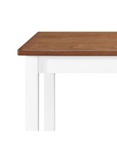 Table de bar et tabouret 3 pcs Bois massif