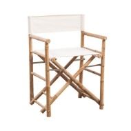 Chaise pliable 2 pcs Bambou et toile