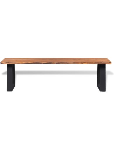 Banc en bois d'acacia massif 145 cm