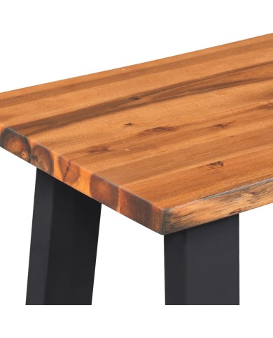 Banc en bois d'acacia massif 145 cm