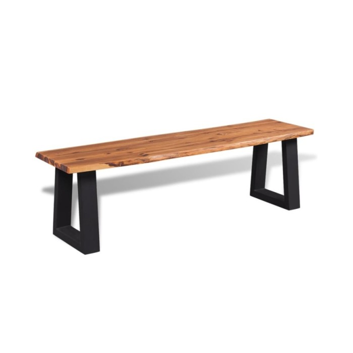 Banc en bois d'acacia massif 160 cm