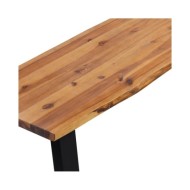 Banc en bois d'acacia massif 160 cm