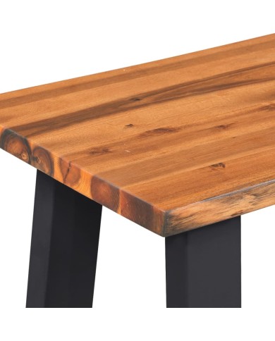 Banc en bois d'acacia massif 160 cm