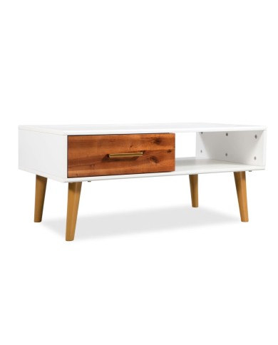 Table basse Bois d'acacia massif 90 x 50 x 40 cm