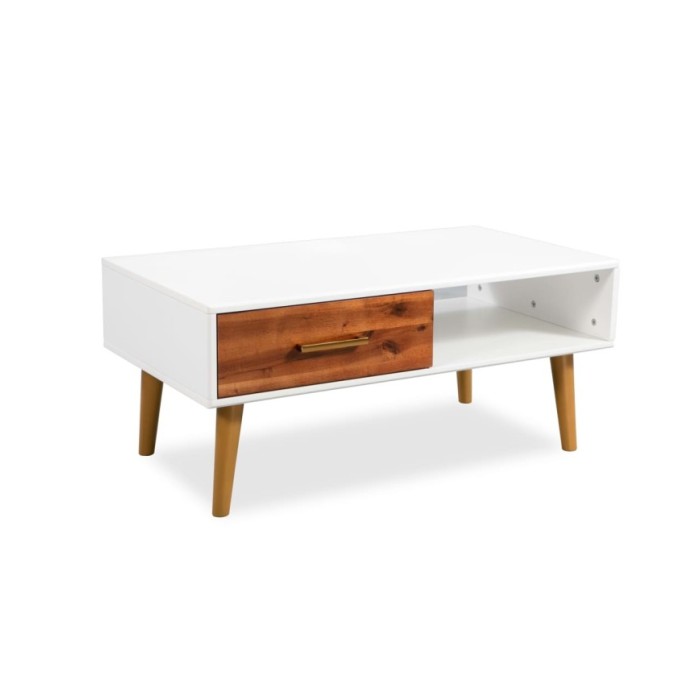 Table basse Bois d'acacia massif 90 x 50 x 40 cm