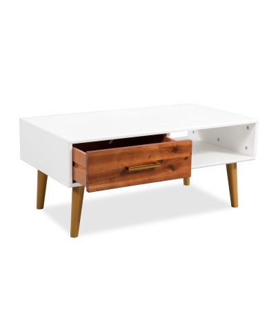 Table basse Bois d'acacia massif 90 x 50 x 40 cm