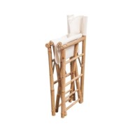 Chaise pliable 2 pcs Bambou et toile