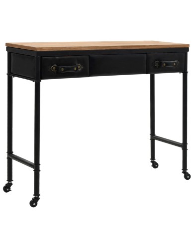 Table console MDF et bois de sapin 100 x 33,5 x 80 cm