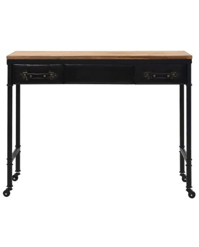 Table console MDF et bois de sapin 100 x 33,5 x 80 cm