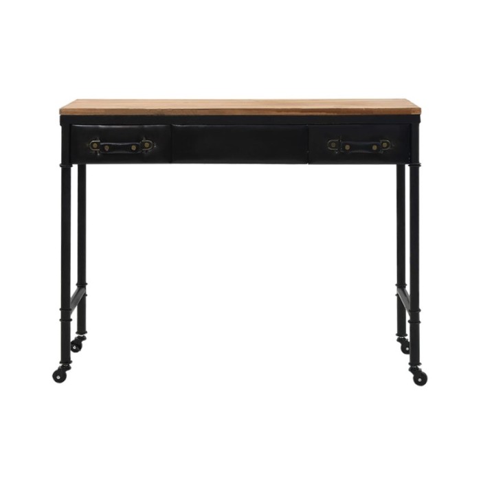 Table console MDF et bois de sapin 100 x 33,5 x 80 cm