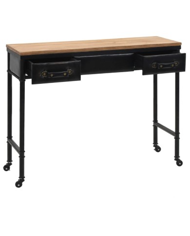 Table console MDF et bois de sapin 100 x 33,5 x 80 cm