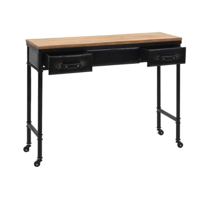 Table console MDF et bois de sapin 100 x 33,5 x 80 cm