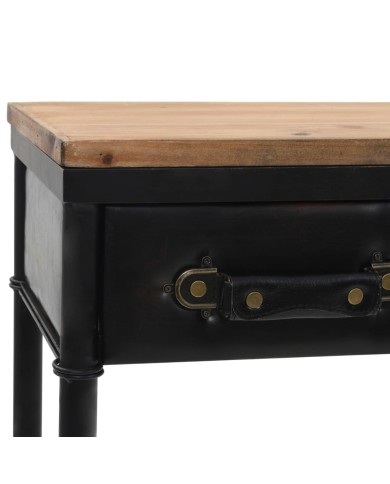 Table console MDF et bois de sapin 100 x 33,5 x 80 cm