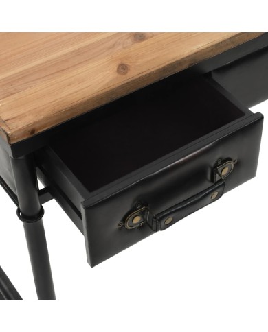 Table console MDF et bois de sapin 100 x 33,5 x 80 cm