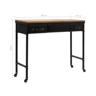 Table console MDF et bois de sapin 100 x 33,5 x 80 cm