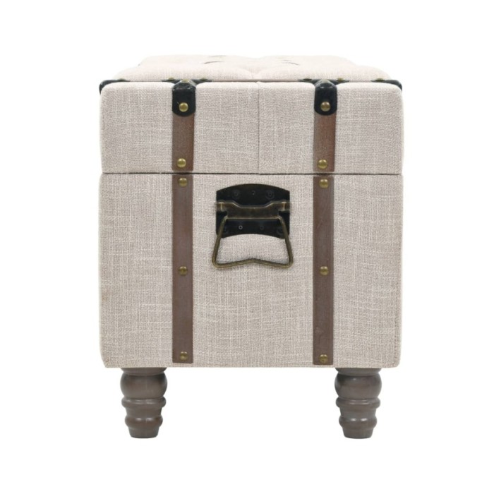 Ensemble de bancs de rangement 3 pcs Bois massif et acier