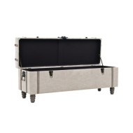 Ensemble de bancs de rangement 3 pcs Bois massif et acier