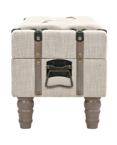 Banc de rangement Bois massif et acier 111 x 34 x 37 cm