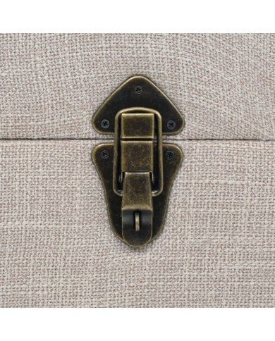 Banc de rangement Bois massif et acier 111 x 34 x 37 cm