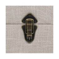Banc de rangement Bois massif et acier 111 x 34 x 37 cm