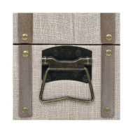 Banc de rangement Bois massif et acier 111 x 34 x 37 cm