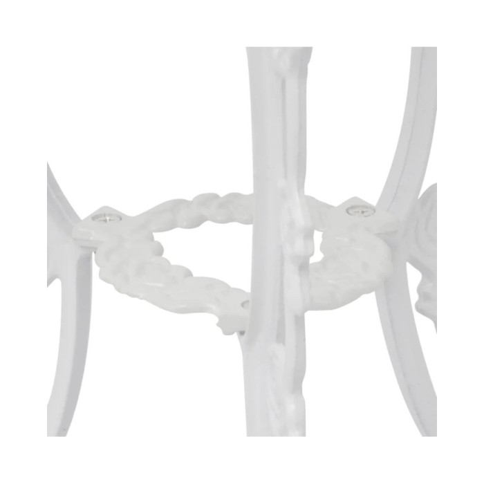 Jeu de bistro 3 pcs Aluminium coulé Blanc