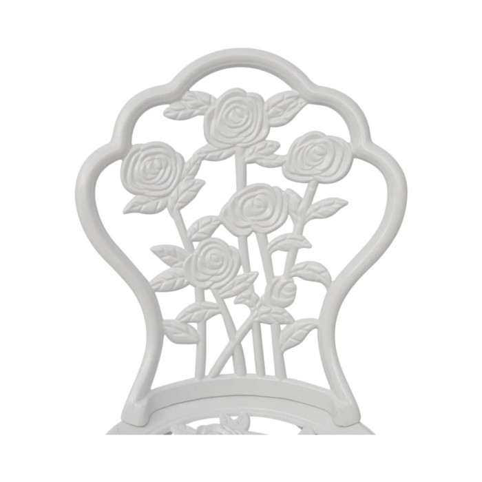 Jeu de bistro 3 pcs Aluminium coulé Blanc
