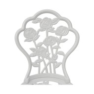 Jeu de bistro 3 pcs Aluminium coulé Blanc