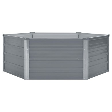 Jardinière 129 x 129 x 46 cm cm Acier galvanisé Gris