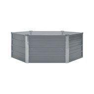 Jardinière 129 x 129 x 46 cm cm Acier galvanisé Gris