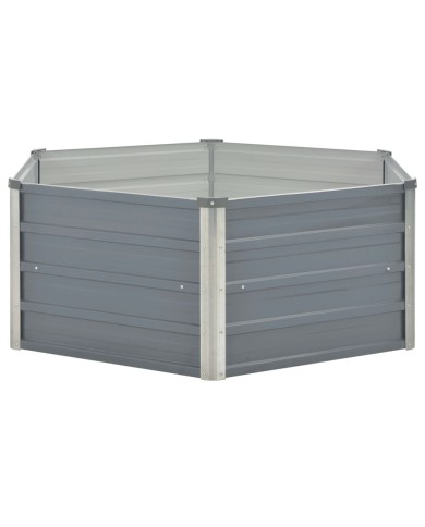 Jardinière 129 x 129 x 46 cm cm Acier galvanisé Gris