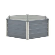 Jardinière 129 x 129 x 46 cm cm Acier galvanisé Gris