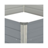 Jardinière 129 x 129 x 46 cm cm Acier galvanisé Gris